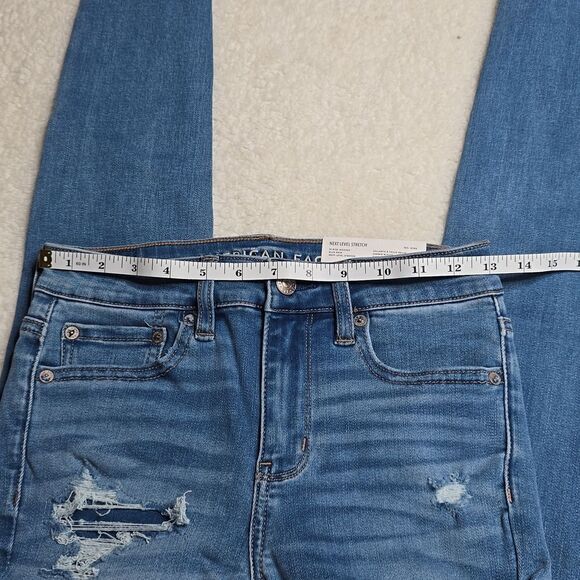 373 NWT AE Next Level Patched High-Waisted Jegging Size 2 Regular - Picture 9 of 10